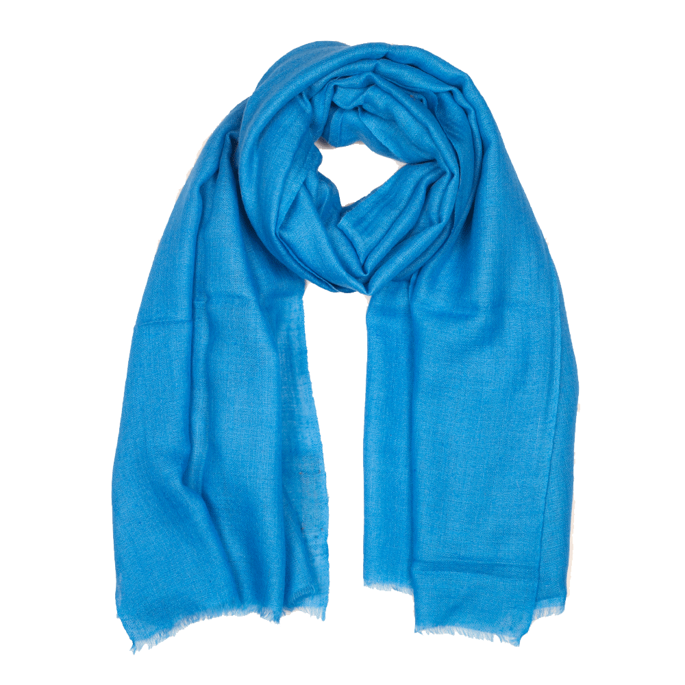 Plain Pashmina Stole - Blue Aster