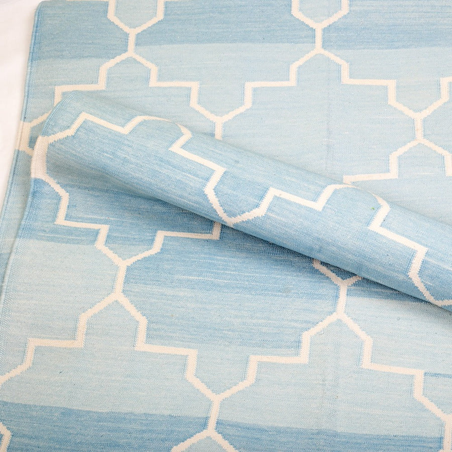 Cotton Floor Rugs - Sky Blue