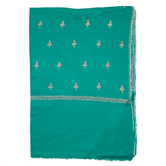 Embroidered Pashmina Stole - Emerald Green