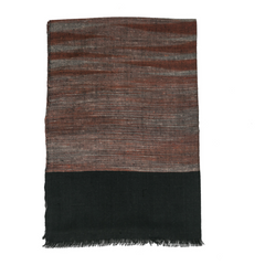 Ikat Cashmere Pashmina Stole - Brown & Black