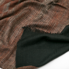 Ikat Cashmere Pashmina Stole - Brown & Black