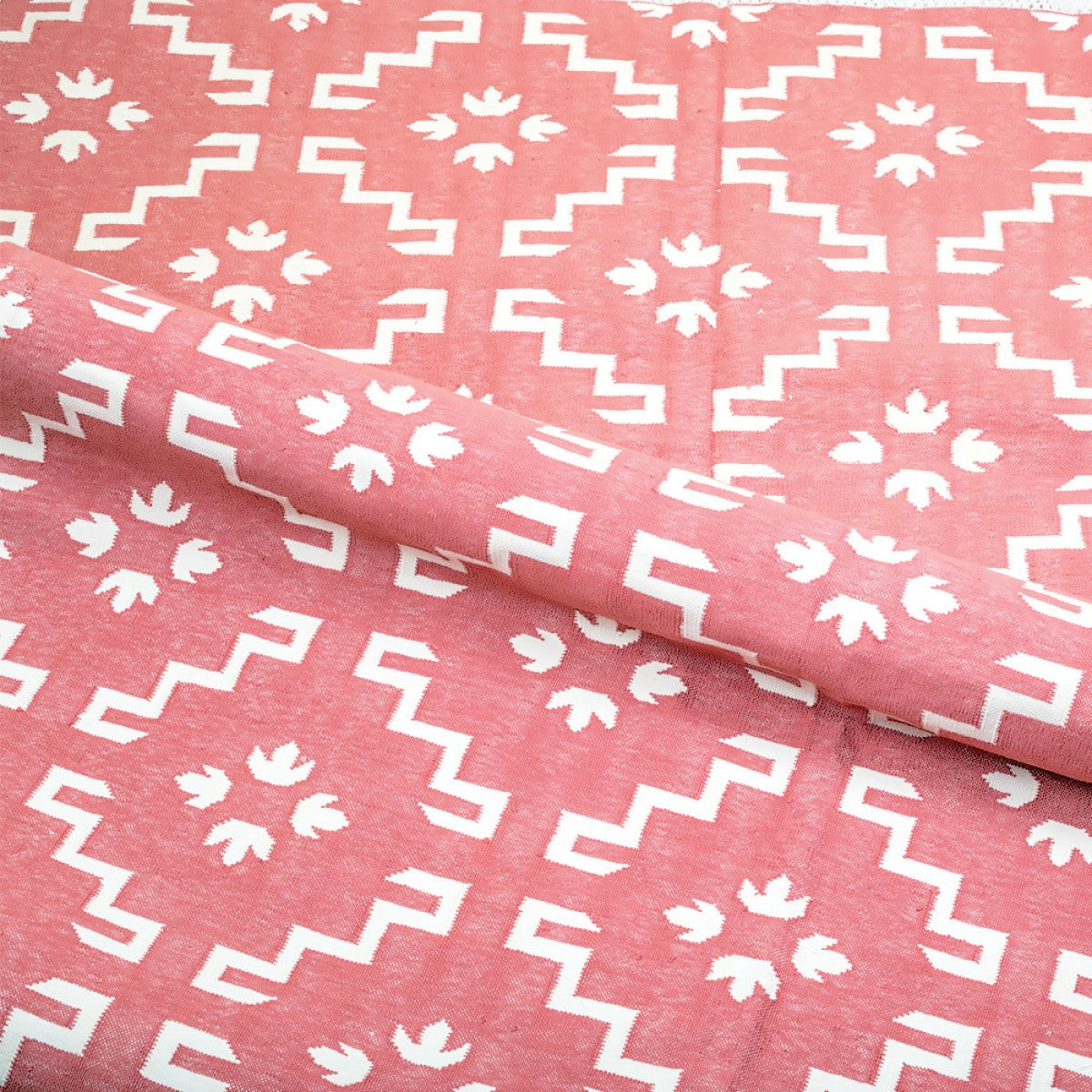 Cotton Floor Rugs - Salmon