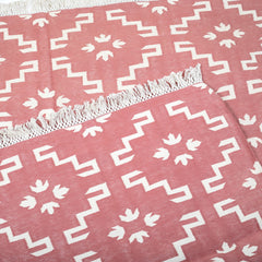 Cotton Floor Rugs - Salmon