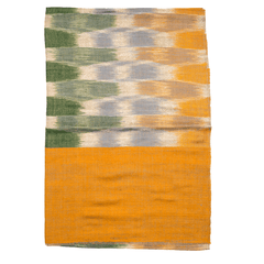 Ikat Cashmere Pashmina Stole - Orange & Green