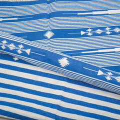 Cotton Floor Rugs - Blue & White (Made to Order)