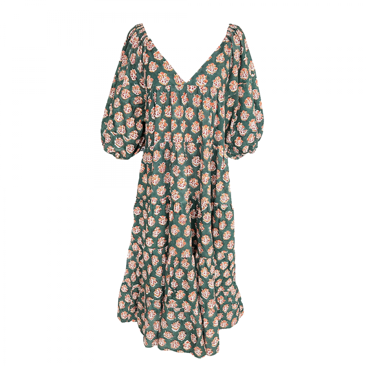 Cotton Camila Dress - Smoke Pine