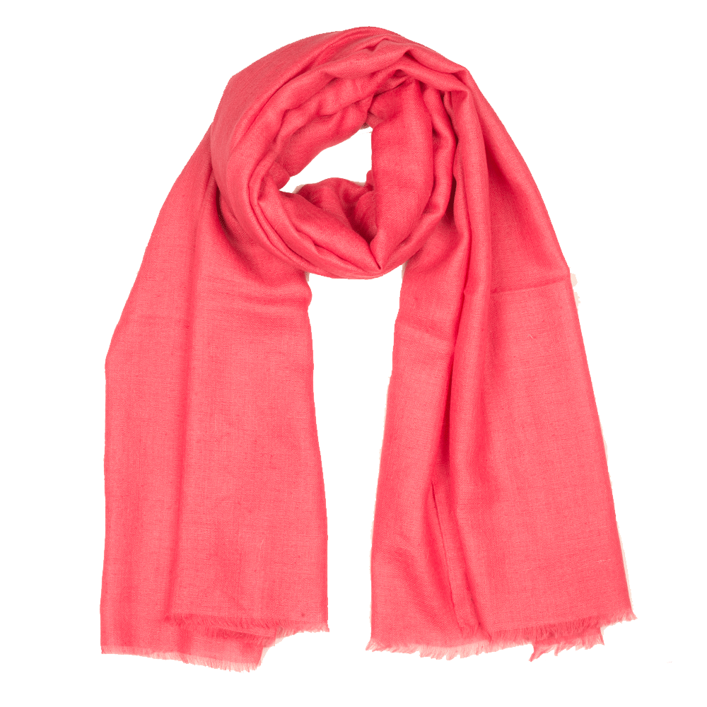 Plain Pashmina Stole - Pink Flambé
