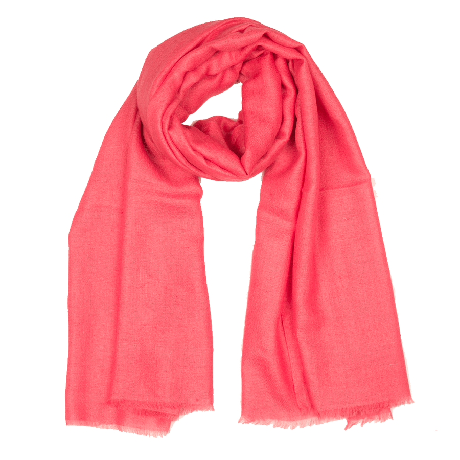 Plain Pashmina Stole - Pink Flambé