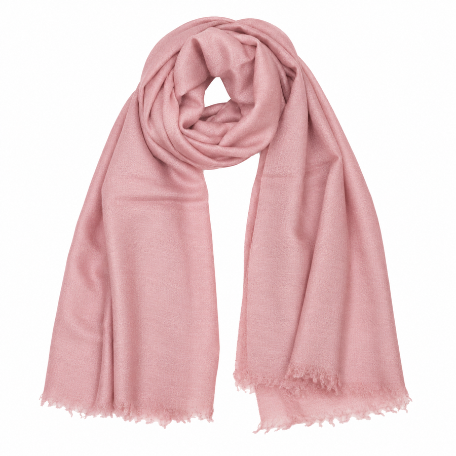 Sheer Plain Pashmina Stole - Dusty Pink