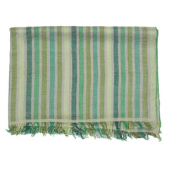 Ikat Cashmere Pashmina Stole - Green Fern