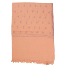 Embroidered Pashmina Stole - Baby Pink & Blue