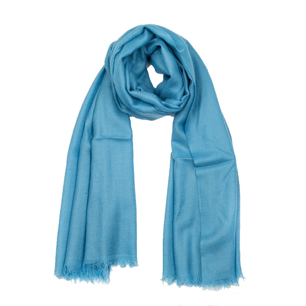 Plain Pashmina Stole - Cornflower