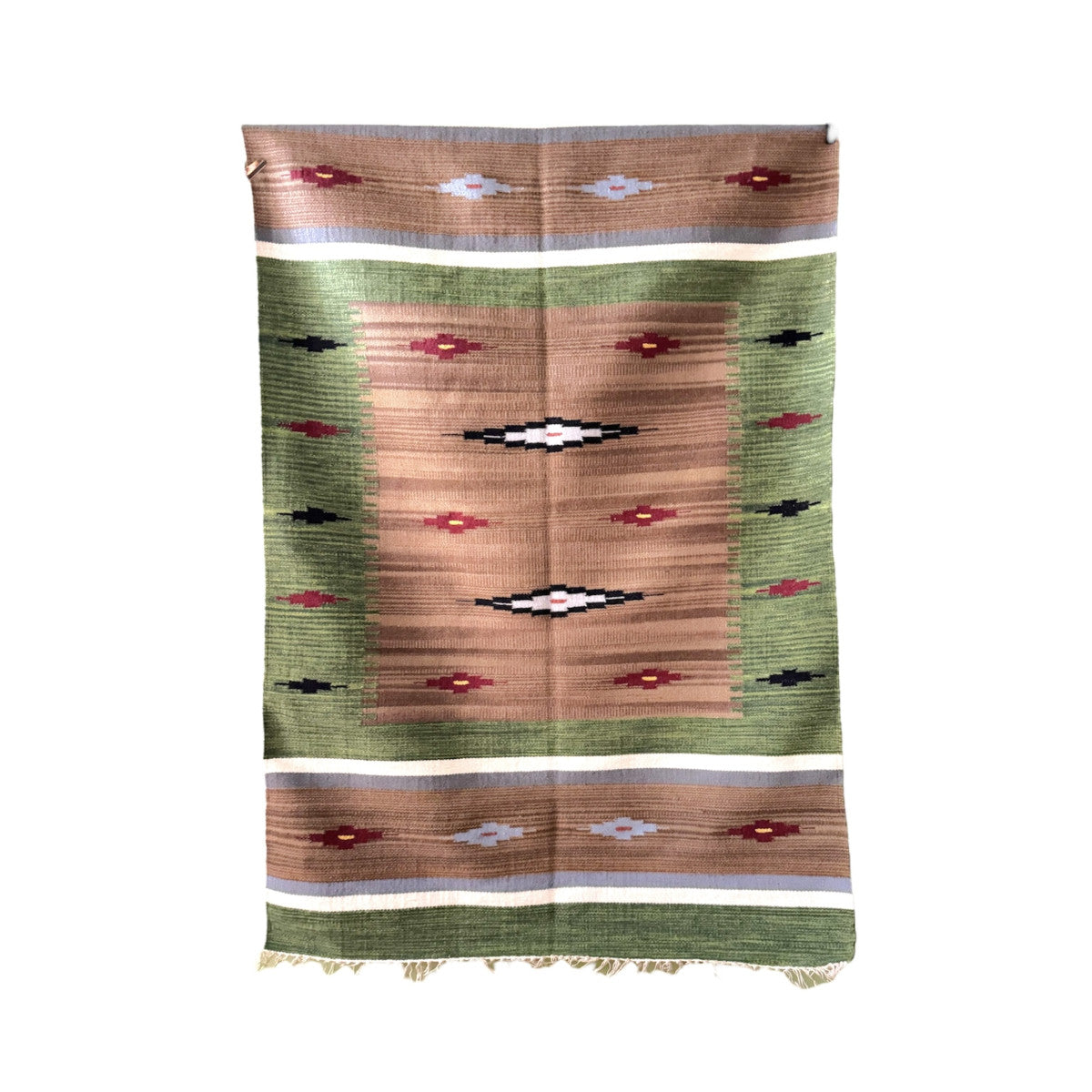 Cotton Shuttle Floor Rugs - Peppermint