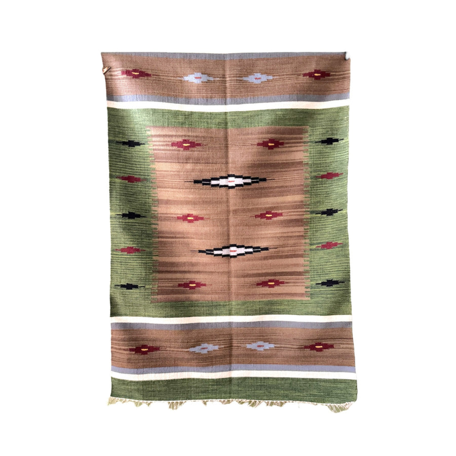 Cotton Shuttle Floor Rugs - Peppermint