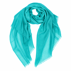 Sheer Plain Pashmina Stole - Belize Teal