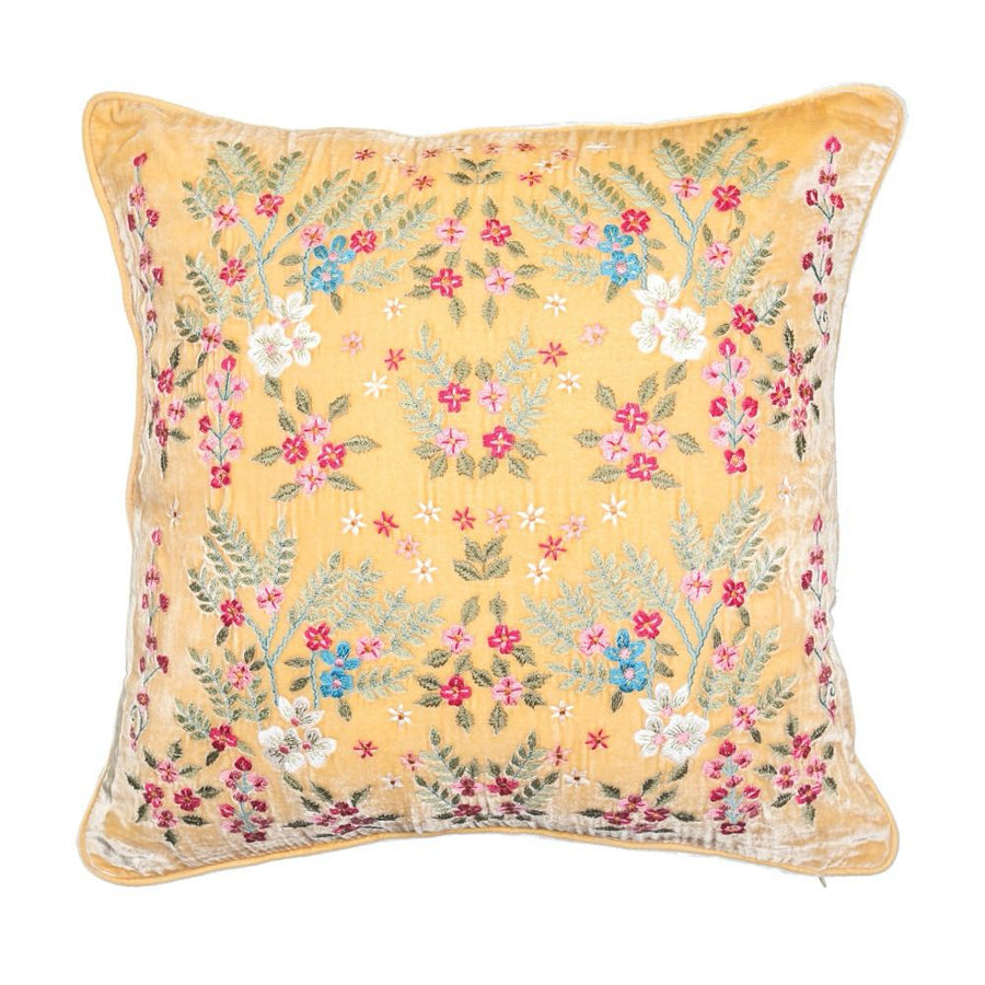 Designer Embroidered Cushion Cover - Slicily Sun