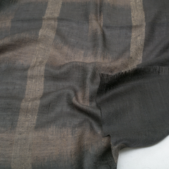 Ikat Cashmere Pashmina Stole - Dark Grey