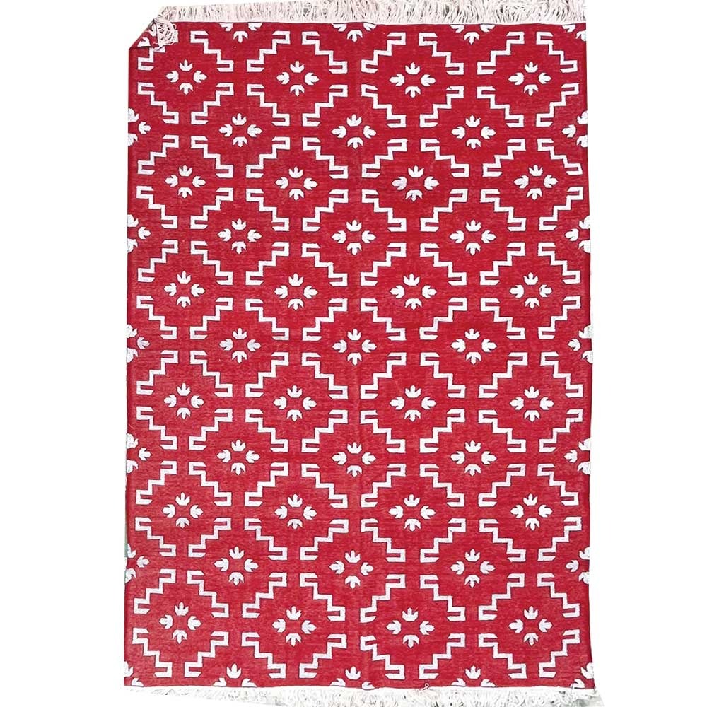 Cotton Floor Rugs - Red Cherry (Made to Order)