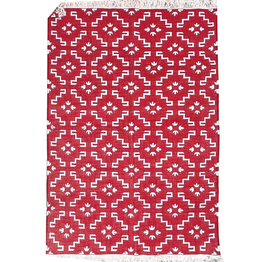 Cotton Floor Rugs - Red Cherry (Made to Order)
