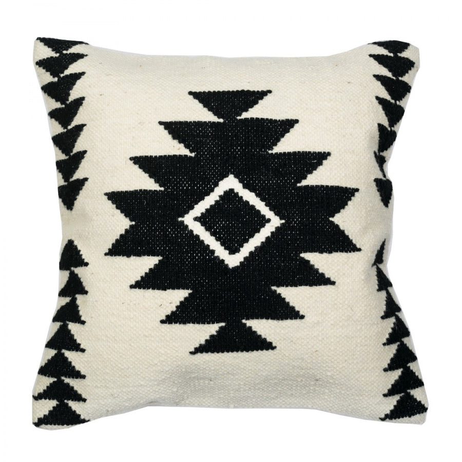 Cotton Cushion Cover - White & Black