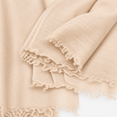Sheer Plain Pashmina Stole - Ivory