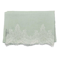 Lace Pashmina Scarf - Mint Green