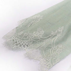 Lace Pashmina Scarf - Mint Green