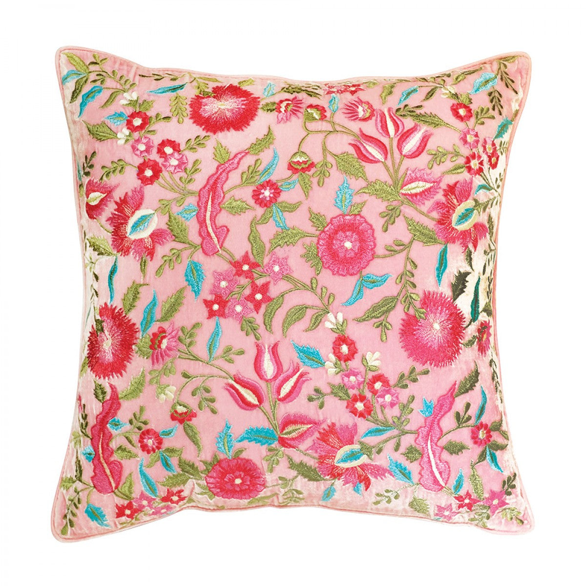 Designer Embroidered Cushion Cover - Rose