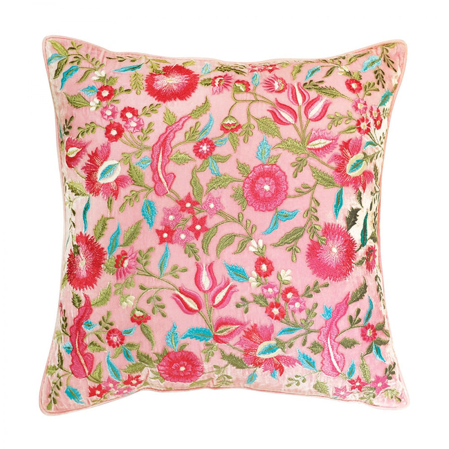 Designer Embroidered Cushion Cover - Rose