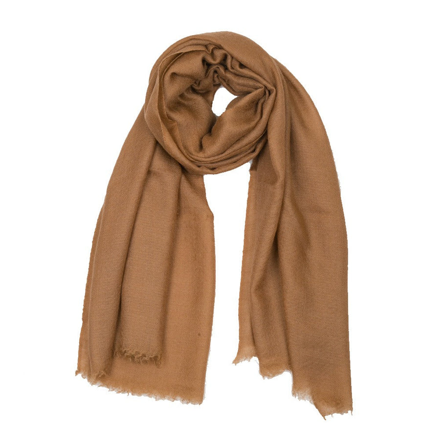 Plain Pashmina Stole - Tawny Brown