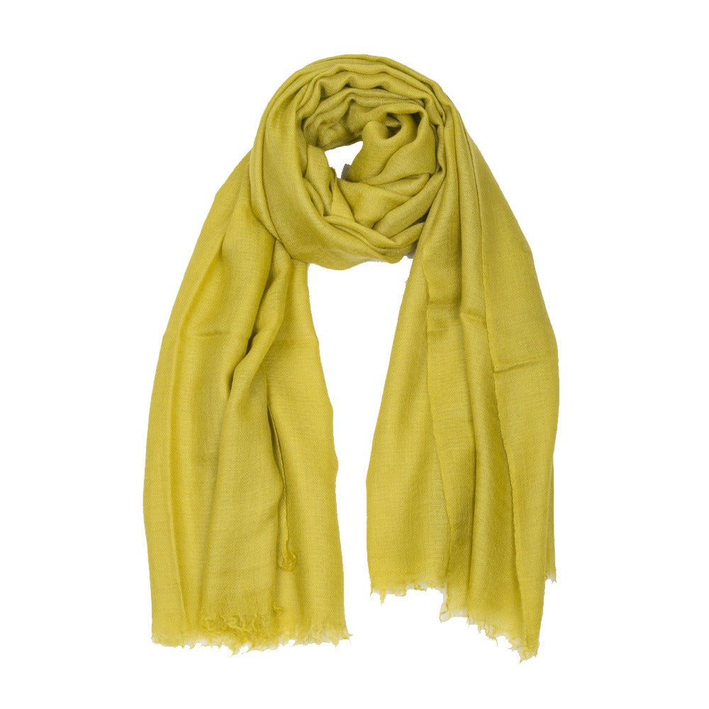 Plain Pashmina Stole - Green Grape