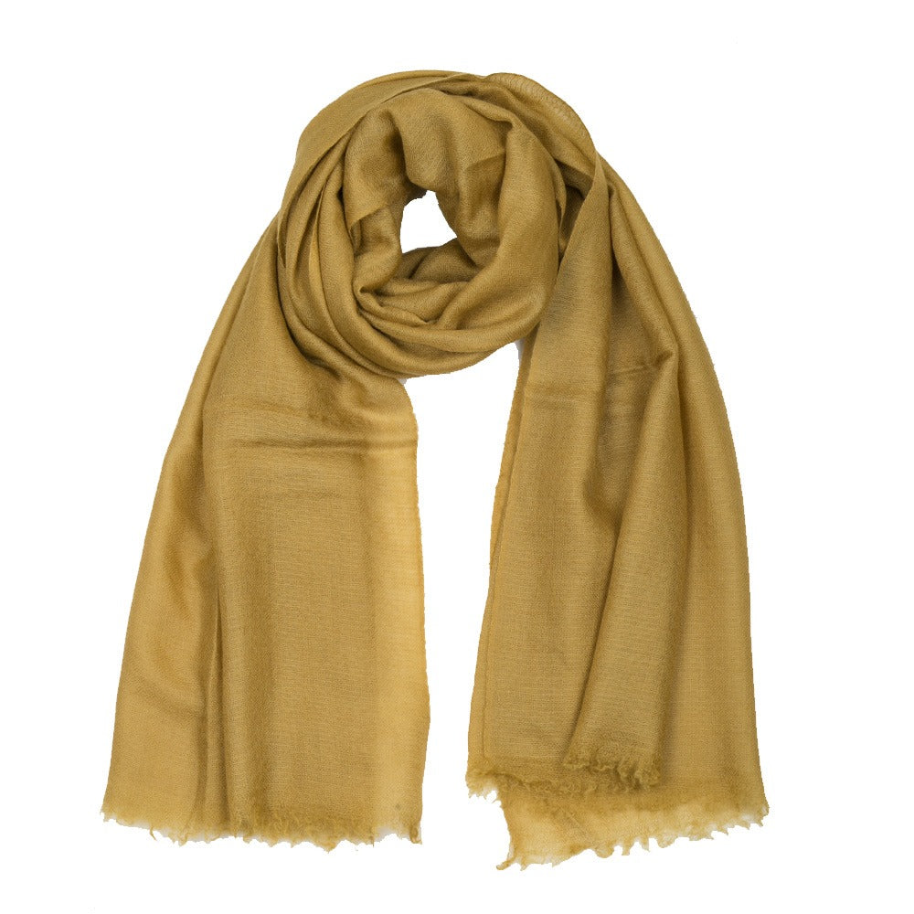 Plain Pashmina Stole - Hay