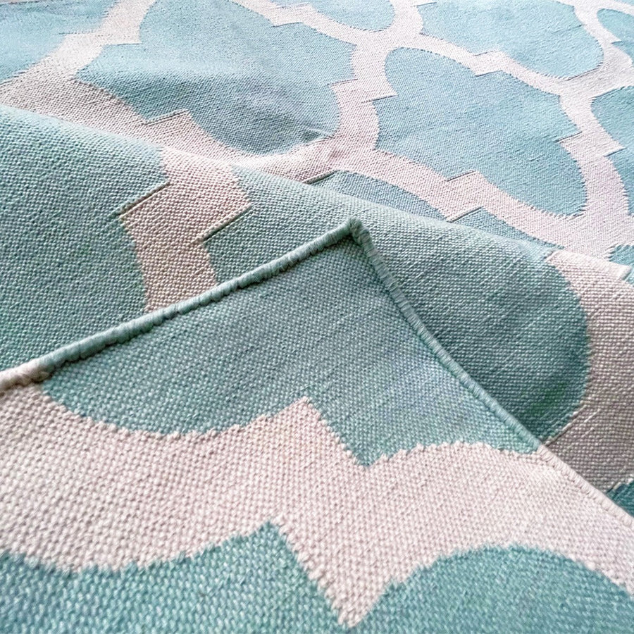 Cotton Floor Rugs - Powder Blue