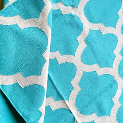 Cotton Floor Rugs - Aqua (Made to Order)