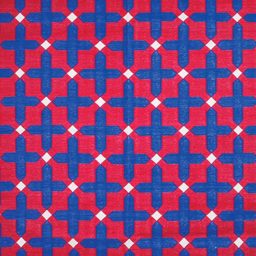 Area Rugs - Navy Blue & Red