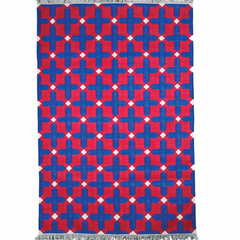 Area Rugs - Navy Blue & Red