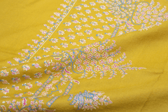 Embroidered Pashmina Stole - Honey Gold & Pink