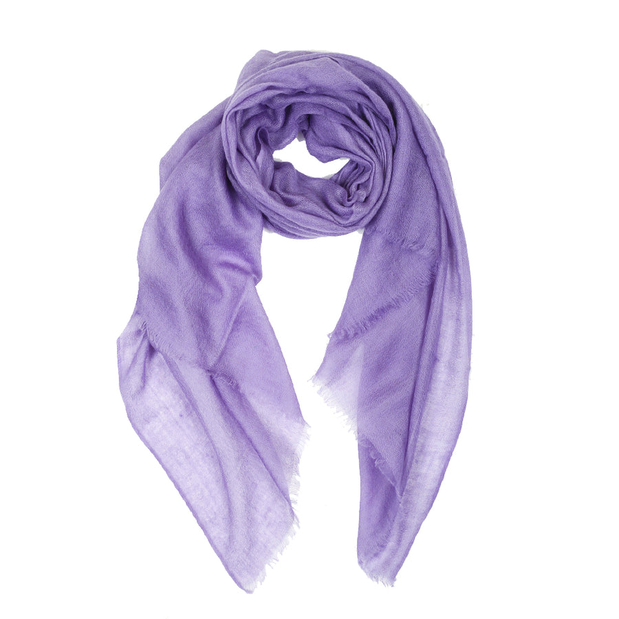 Sheer Plain Pashmina Stole - Purple