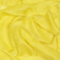 Sheer Plain Pashmina Stole - Lotus Yellow