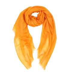 Sheer Plain Pashmina Stole - Orange