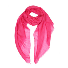 Sheer Plain Pashmina Stole - Hot Pink