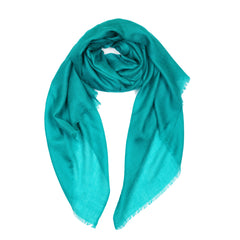 Sheer Plain Pashmina Stole - Adriatic Sea Blue