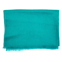 Sheer Plain Pashmina Stole - Adriatic Sea Blue